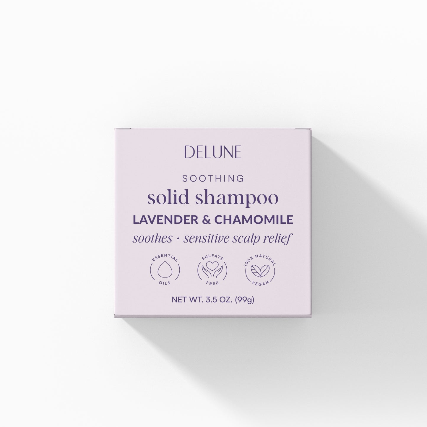 Lavender & Chamomile Solid Shampoo Bar - Soothes · Sensitive Scalp Relief