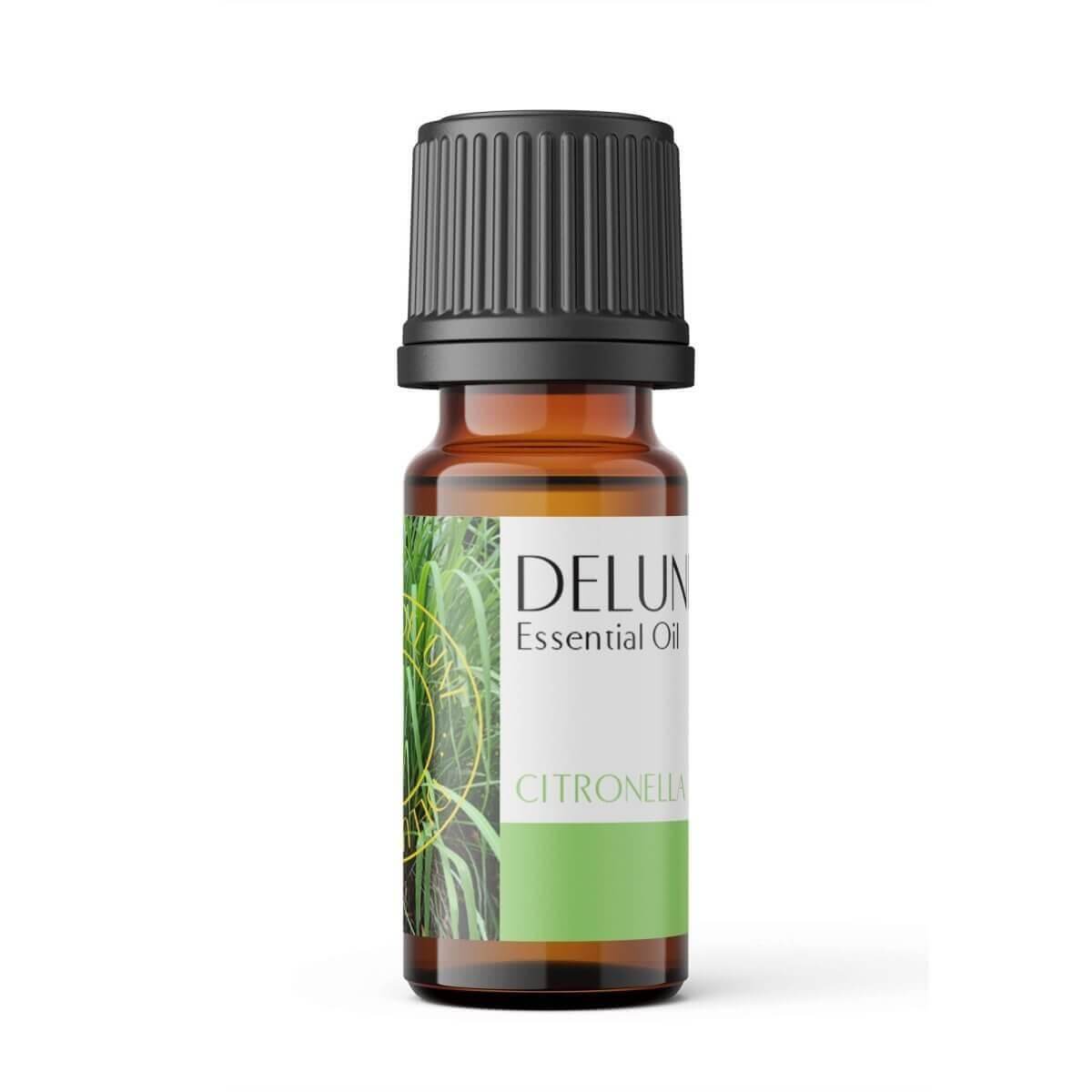 Citronella Pure Essential Oil Bottle with Refreshing Citrus Aroma and Insect-Repellent Benefits