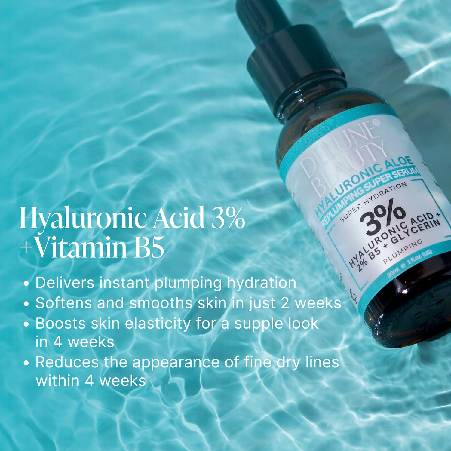 3% Hyaluronic Aloe B5 Face Serum - Delune