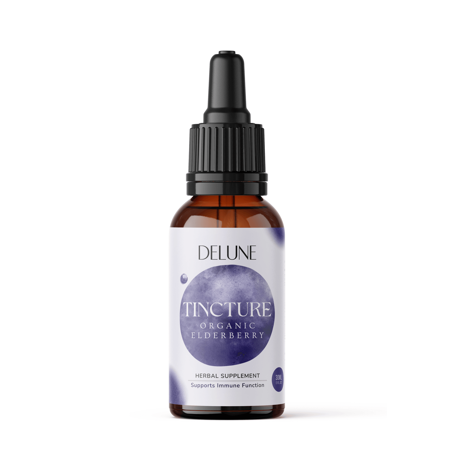 Organic Elderberry Herbal Tincture bottle, promoting immune support and natural wellness.
