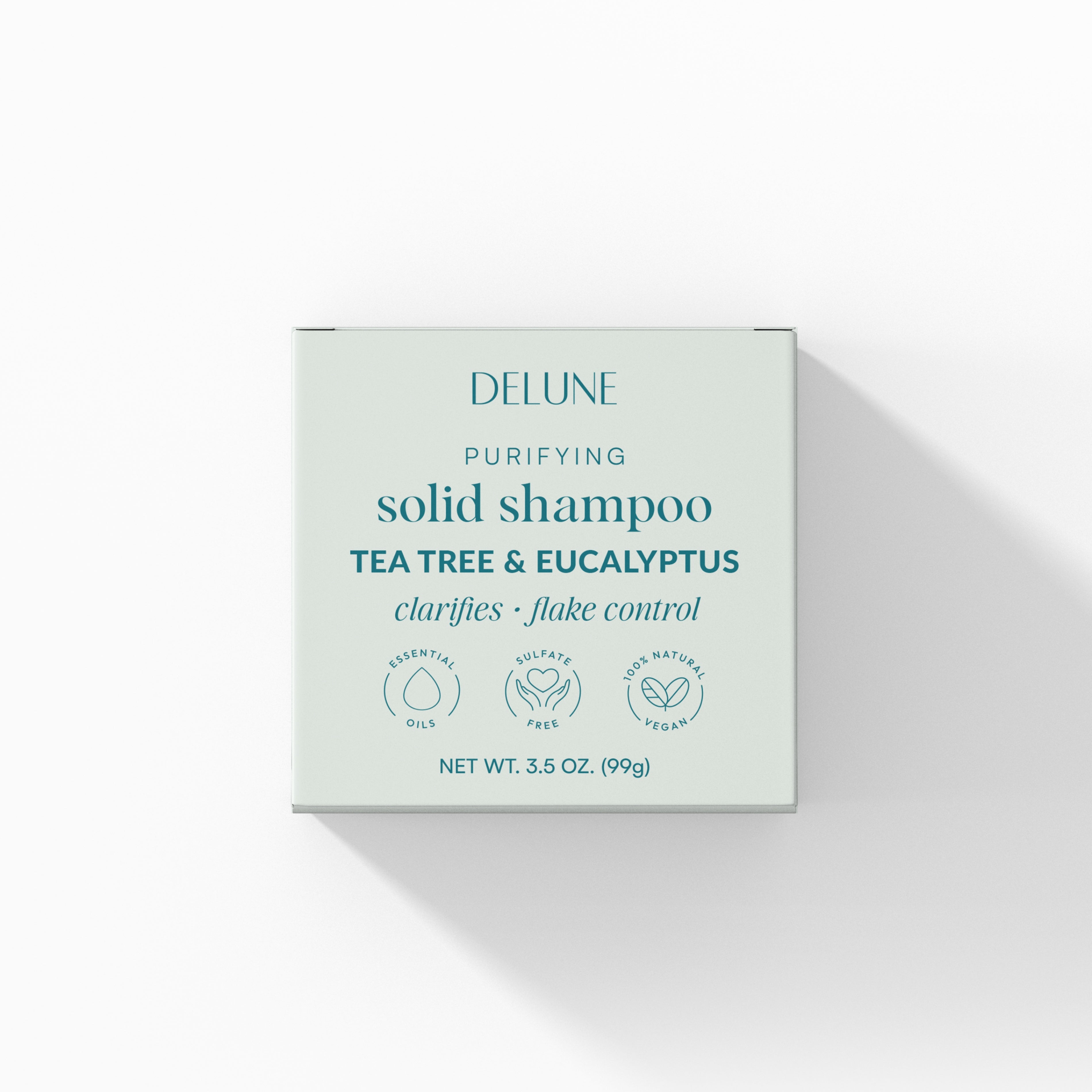 Tea Tree &amp Eucalyptus Solid Shampoo Bar Clarifies · Flake Control