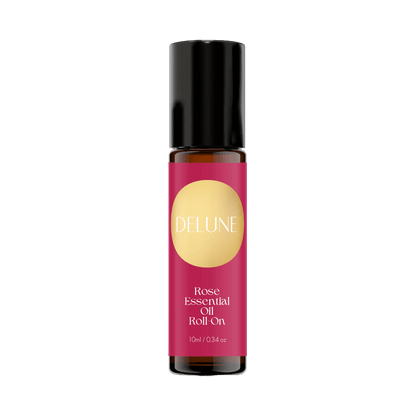 Rose Essential Oil Roll-On Bottle, soothing floral scent for self-love and confidence, 10ml, dilute in Fractionated Coconut Oil.