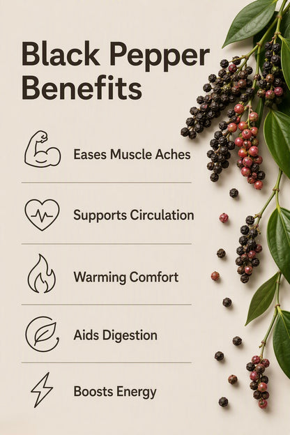 Black Pepper Pure Essential Oil Benefits