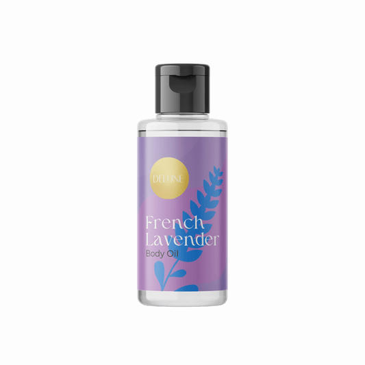 Delune Lavender Body Oil Bottle for Relaxation and Stress Relief