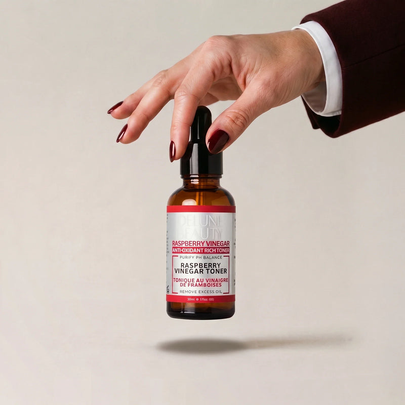 Hand lifting Delune Raspberry Vinegar Toner