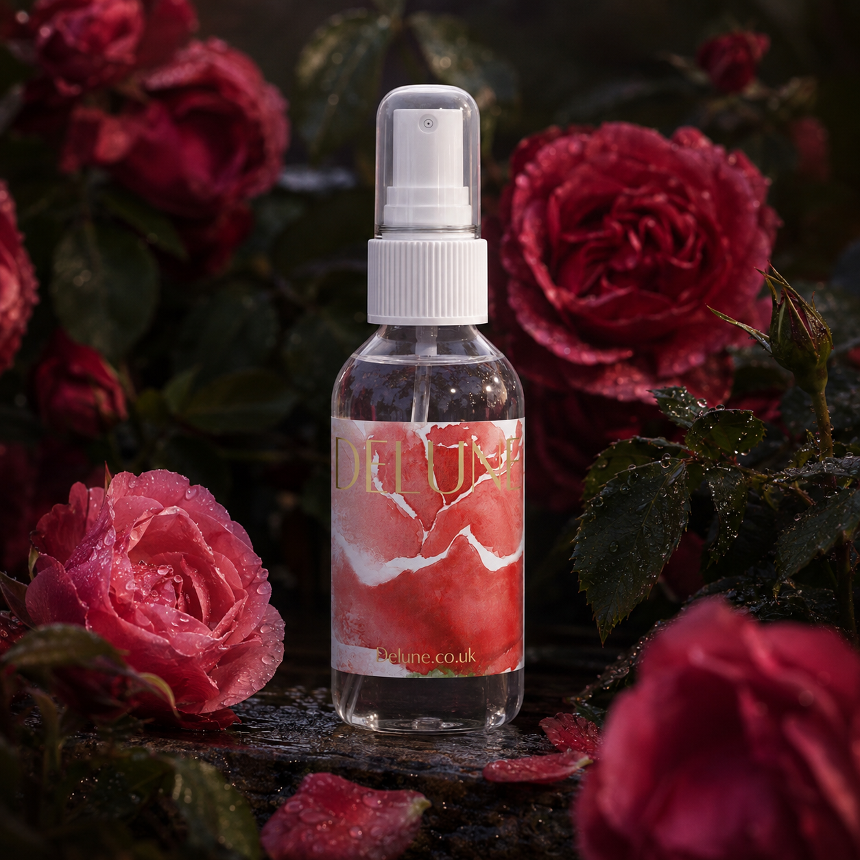 Rose Hydrosol — cinematic botanical campaign image