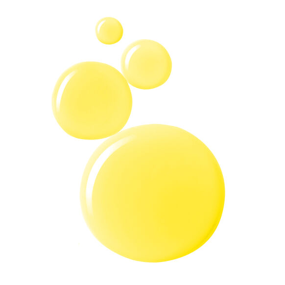 Vibrant yellow drops of Geranium & Orange Blossom Face Oil showcasing its rich texture and nourishing properties.