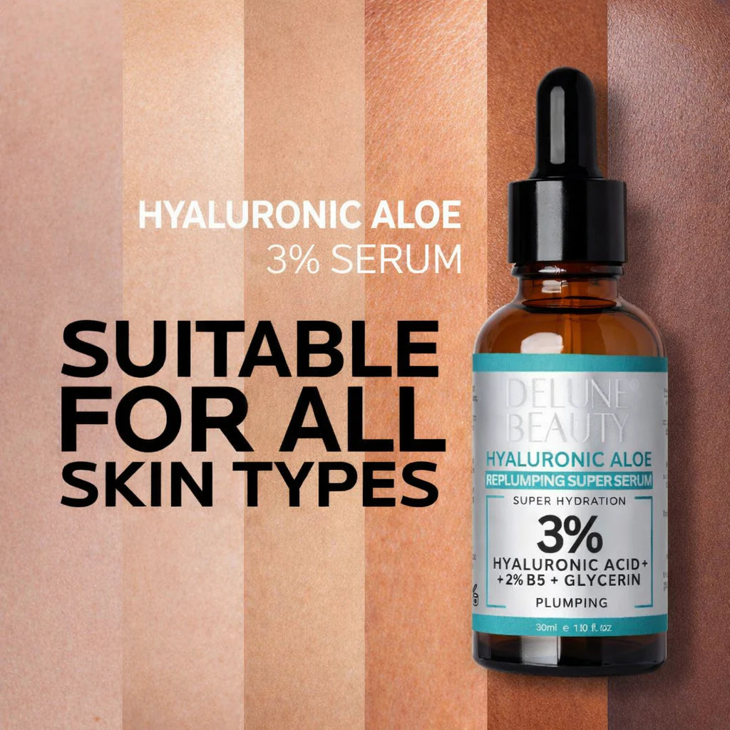 Radiant Hydration with 3% Hyaluronic Aloe B5 Serum – Delune