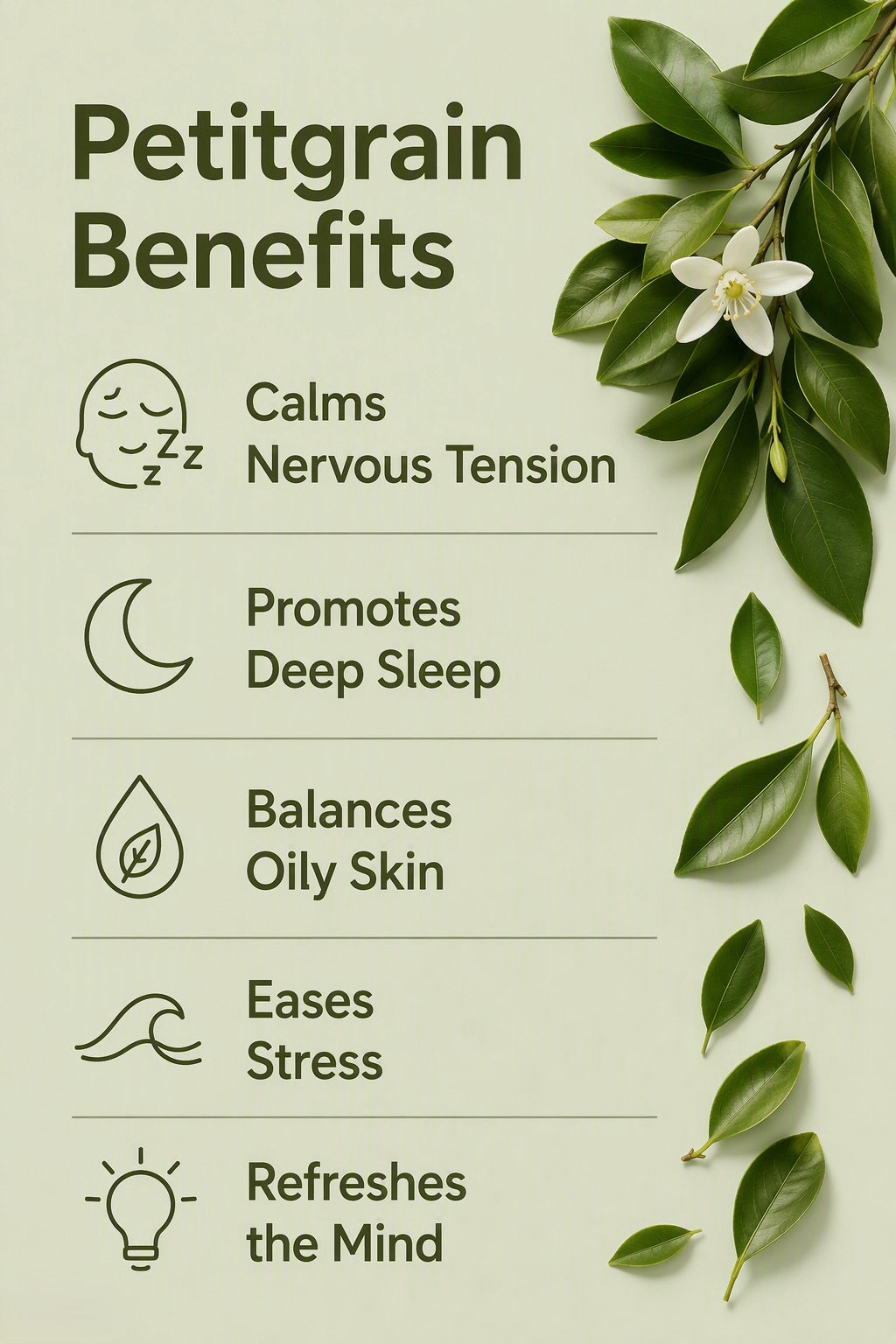 Petitgrain Pure Essential Oil Benefits