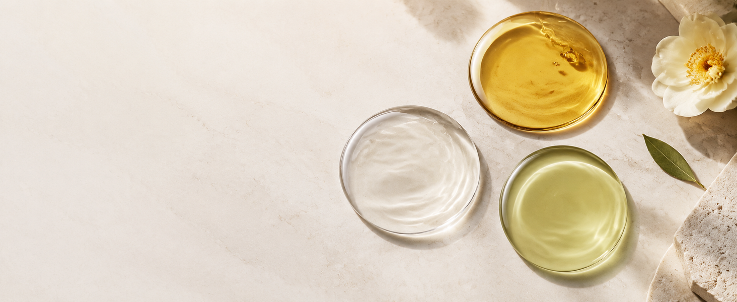 Three refined oil studies representing Skin Neutral's 25:15:22 lipid architecture